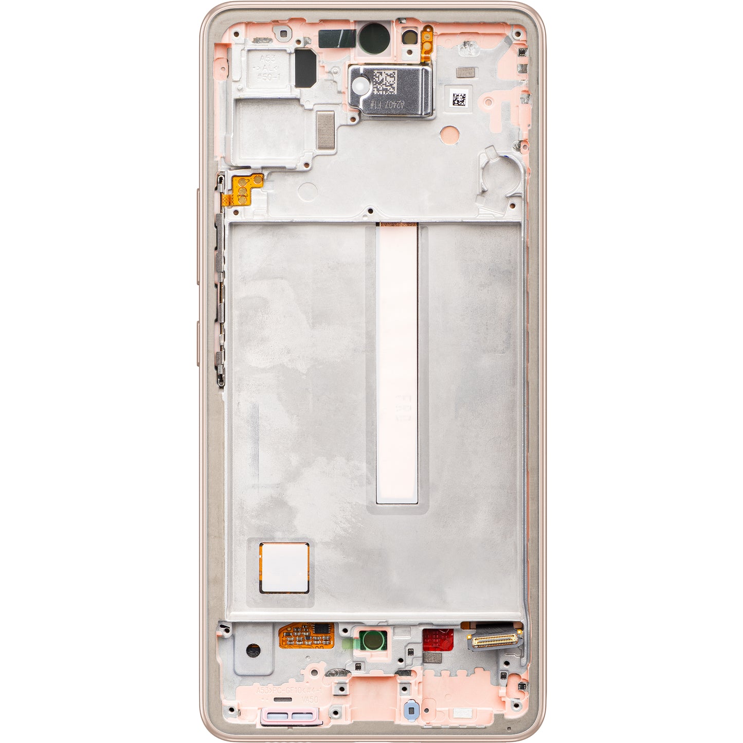 Display cu Touchscreen Samsung Galaxy A53 5G A536, cu Rama, Portocaliu (Peach), Service Pack GH82-28024D