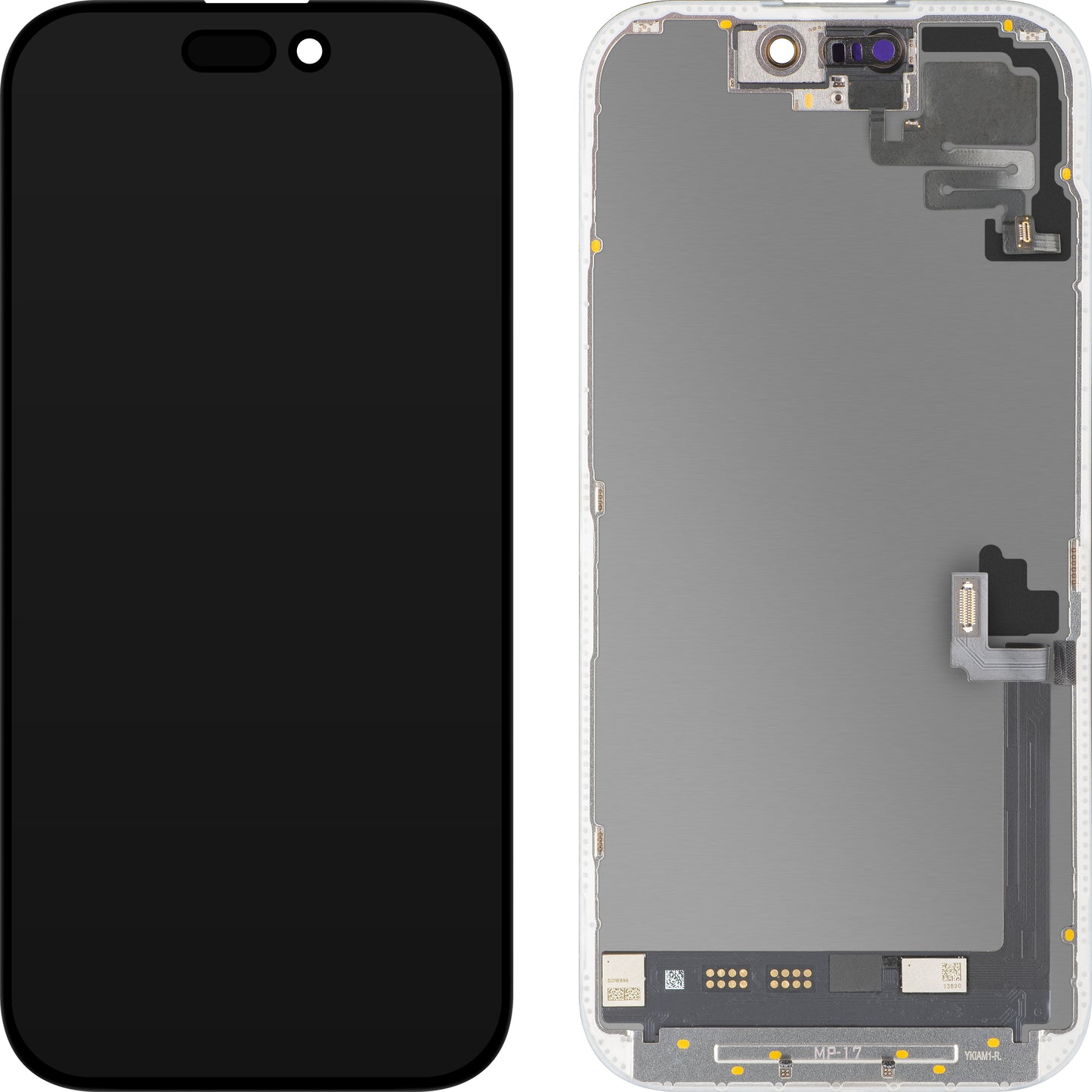 Display cu Touchscreen si Senzor Proximitate MP compatibil cu Apple iPhone 17, cu Rama, Versiune Soft OLED FHD 120Hz Diagnostic, Negru