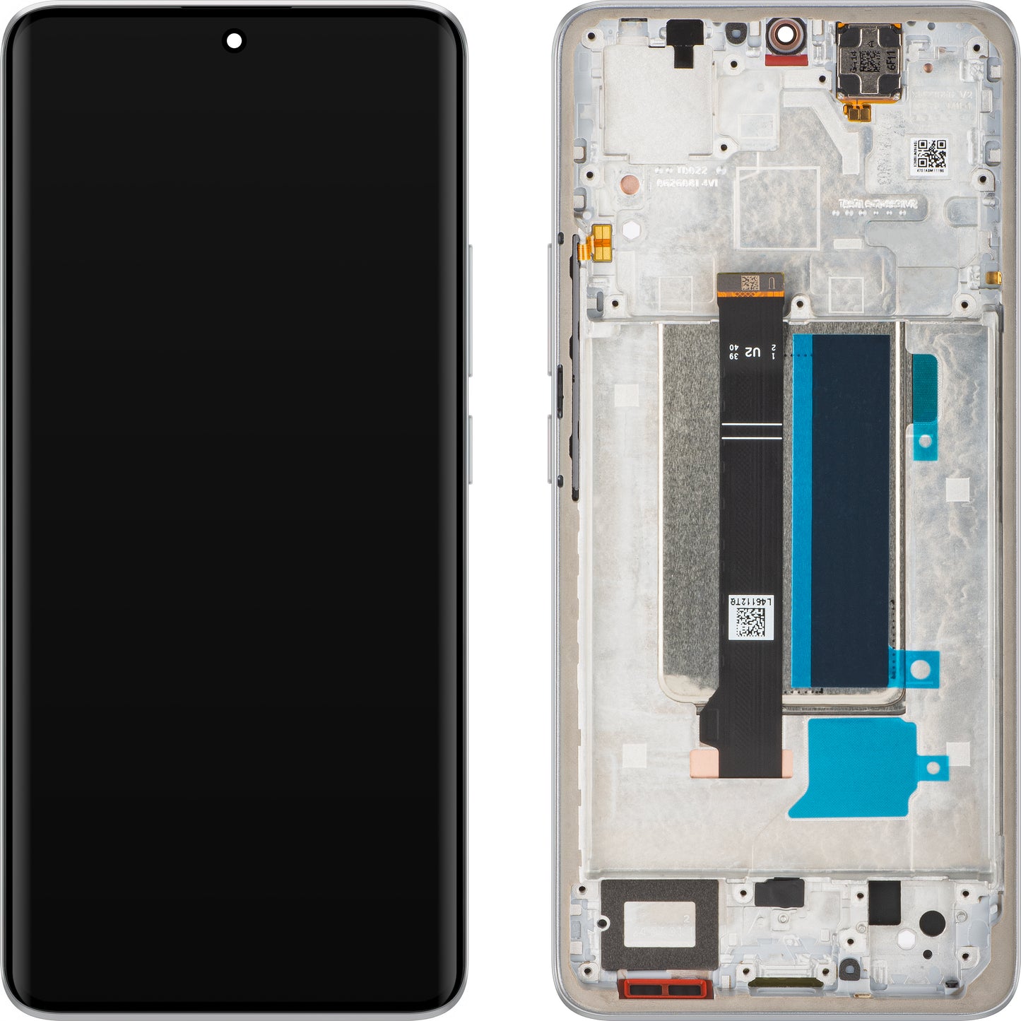 Display cu Touchscreen Xiaomi Redmi Note 13 Pro+, cu Rama, Alb (Moonlight White), Service Pack 560001N16U00