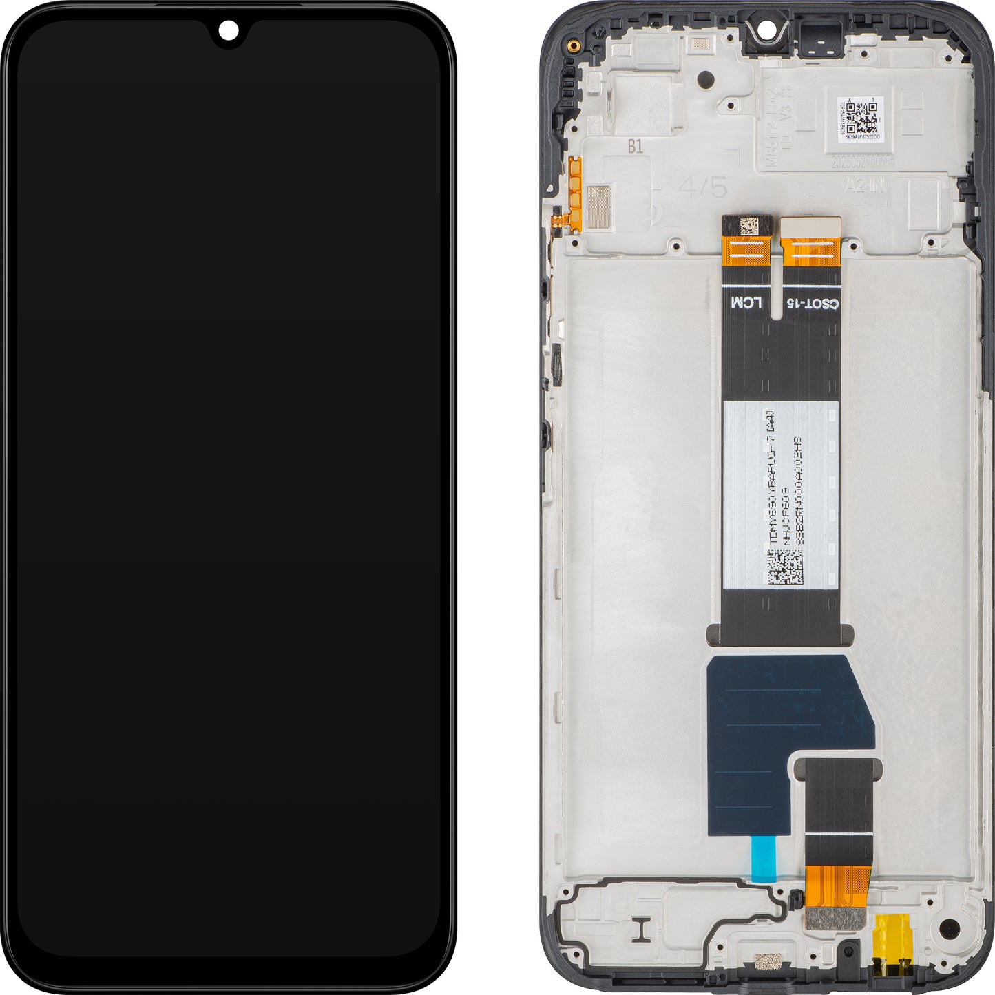 Display cu Touchscreen Xiaomi Poco C85 4G / Redmi 15C 4G, cu Rama, Versiune Globala, Negru, Service Pack 5600020P15A00