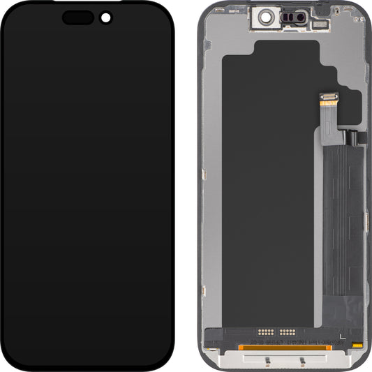 Display cu Touchscreen ZY pentru Apple iPhone 17 Pro, cu Rama, Versiune LCD In-Cell IC Movable, Negru