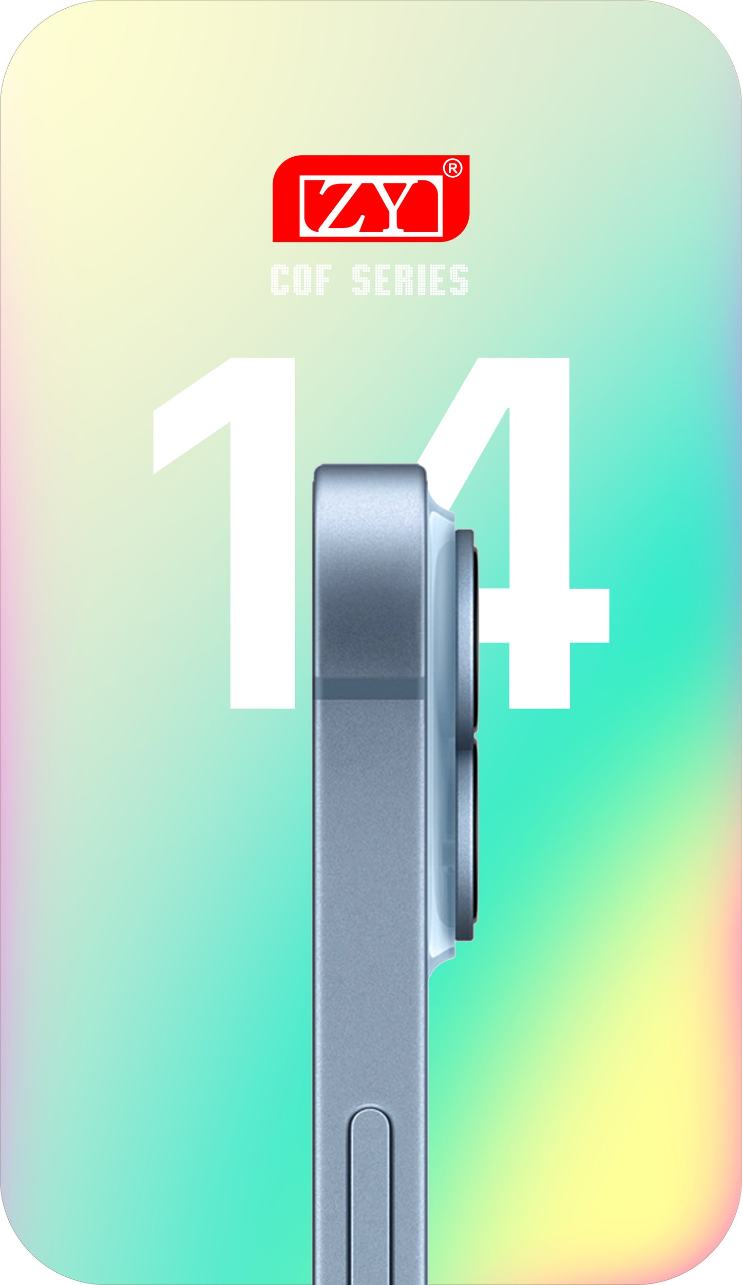 Display cu Touchscreen ZY pentru Apple iPhone 14, cu Rama, Versiune LCD In-Cell IC Movable, Negru