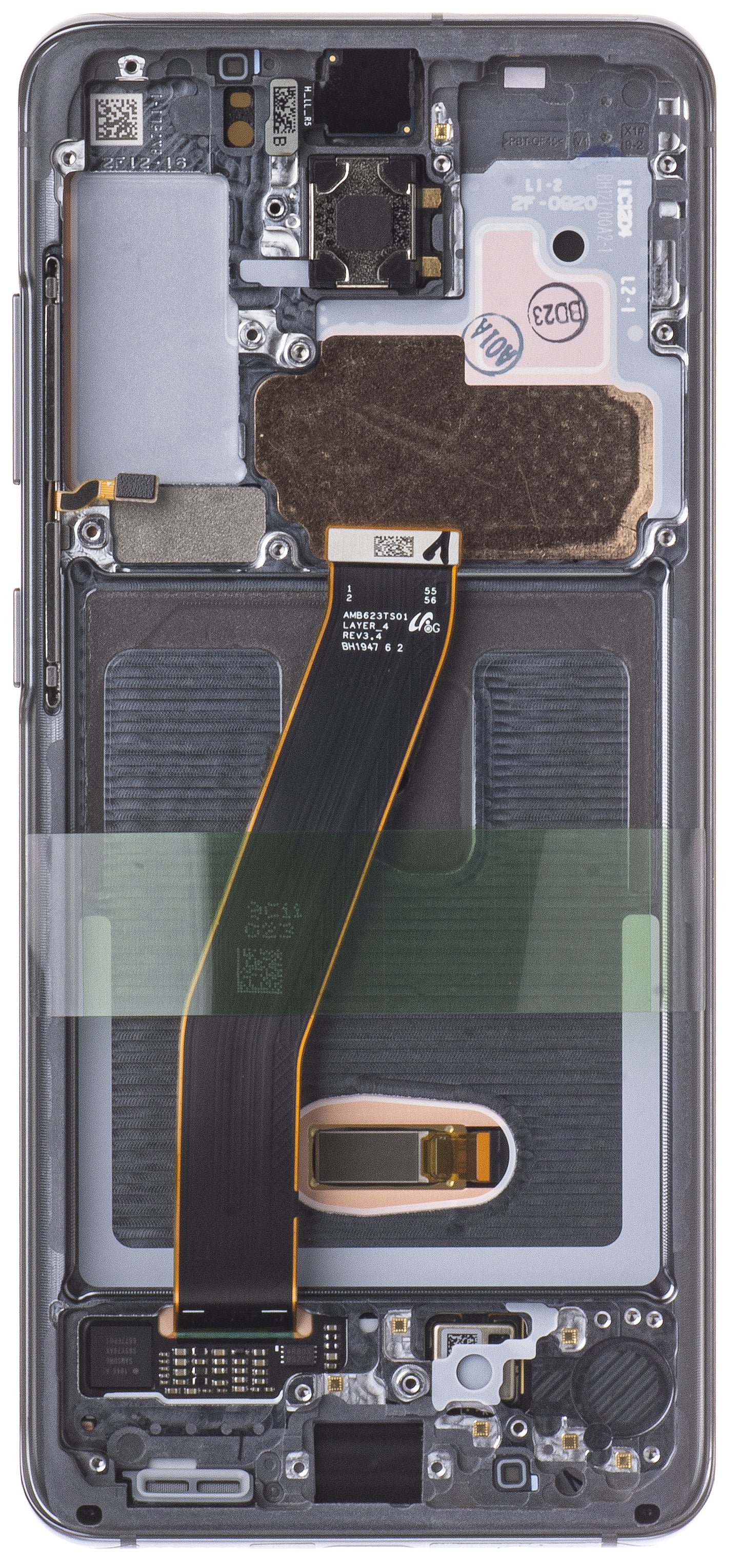 Display cu Touchscreen Samsung Galaxy S20 5G G981 / S20 G980, Cu Rama, Gri, Service Pack GH82-22131A