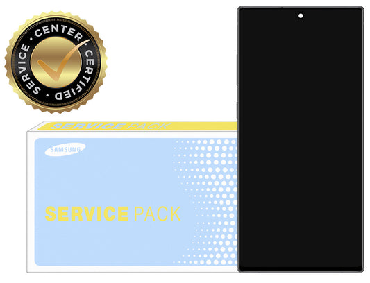 Display cu Touchscreen Samsung Galaxy Note 10+ 5G N976 / Note 10+ N975, cu Rama, Negru (Aura Black), Service Pack GH82-20838A