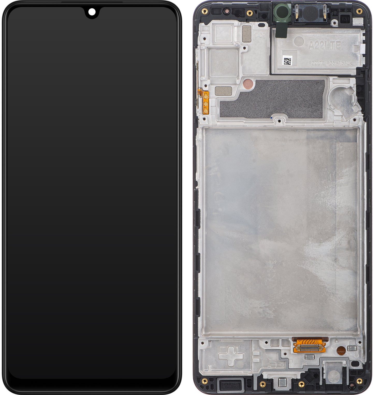 Display cu Touchscreen Samsung Galaxy A22 A225, cu Rama, Negru, Service Pack GH82-25944A