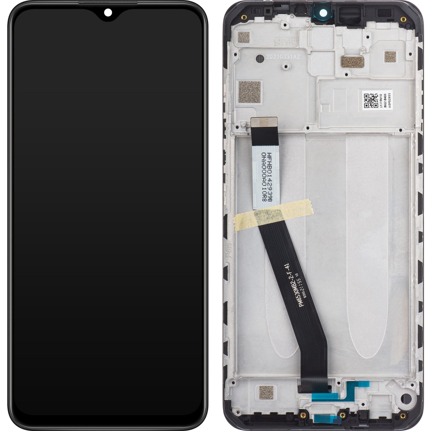 Display cu Touchscreen Xiaomi Redmi 9, cu Rama, Negru, Service Pack 5600050J1900