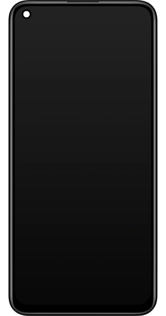 Display cu Touchscreen Xiaomi Redmi Note 9 5G / Redmi Note 9T 5G, cu Rama, Negru, Service Pack 5600030J2200