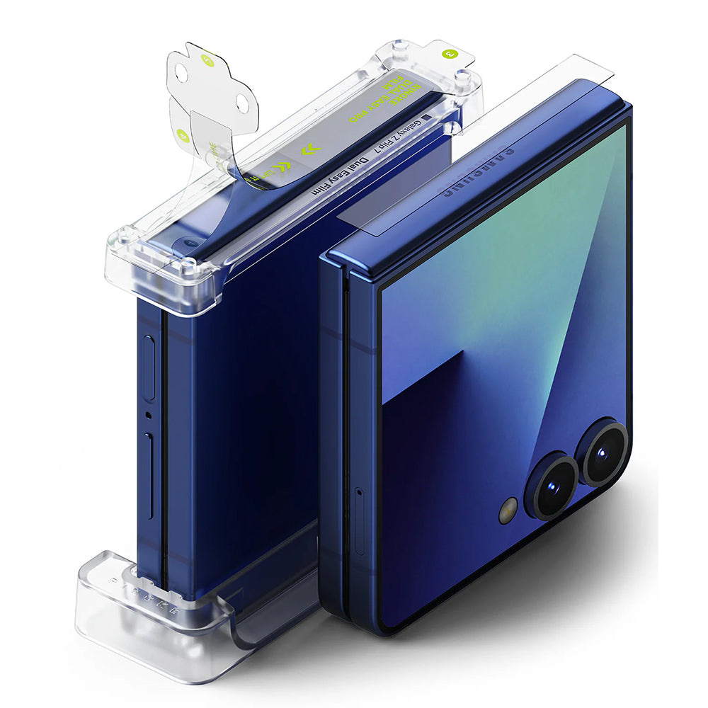Folie de protectie Balama Ringke pentru Samsung Galaxy Z Flip7 F766, Plastic, Set 2 bucati