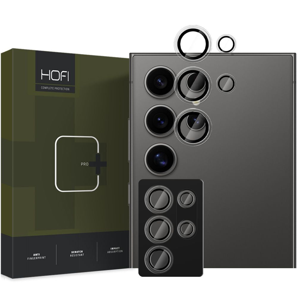 Folie de protectie Camera Spate HOFI CamRing PRO+ pentru Samsung Galaxy S25 Ultra S938, Sticla Securizata, Neagra