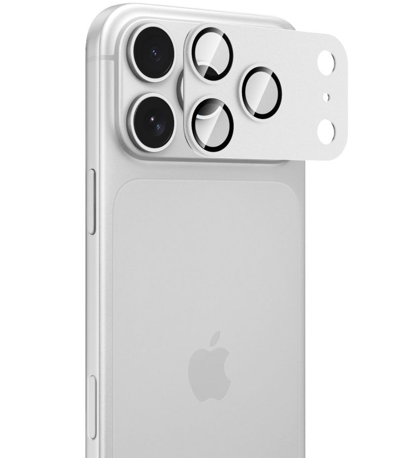 Folie de protectie Camera Spate Tech-Protect CamFull Fit+ pentru Apple iPhone 18 Pro, Sticla Securizata, Argintie