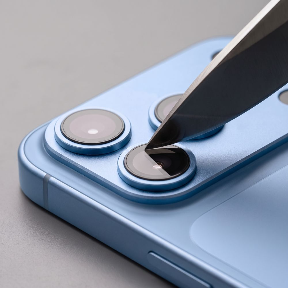 Folie de protectie Camera Spate Tech-Protect CamFull Fit+ pentru Apple iPhone 18 Pro Max, Sticla Securizata, Bleu