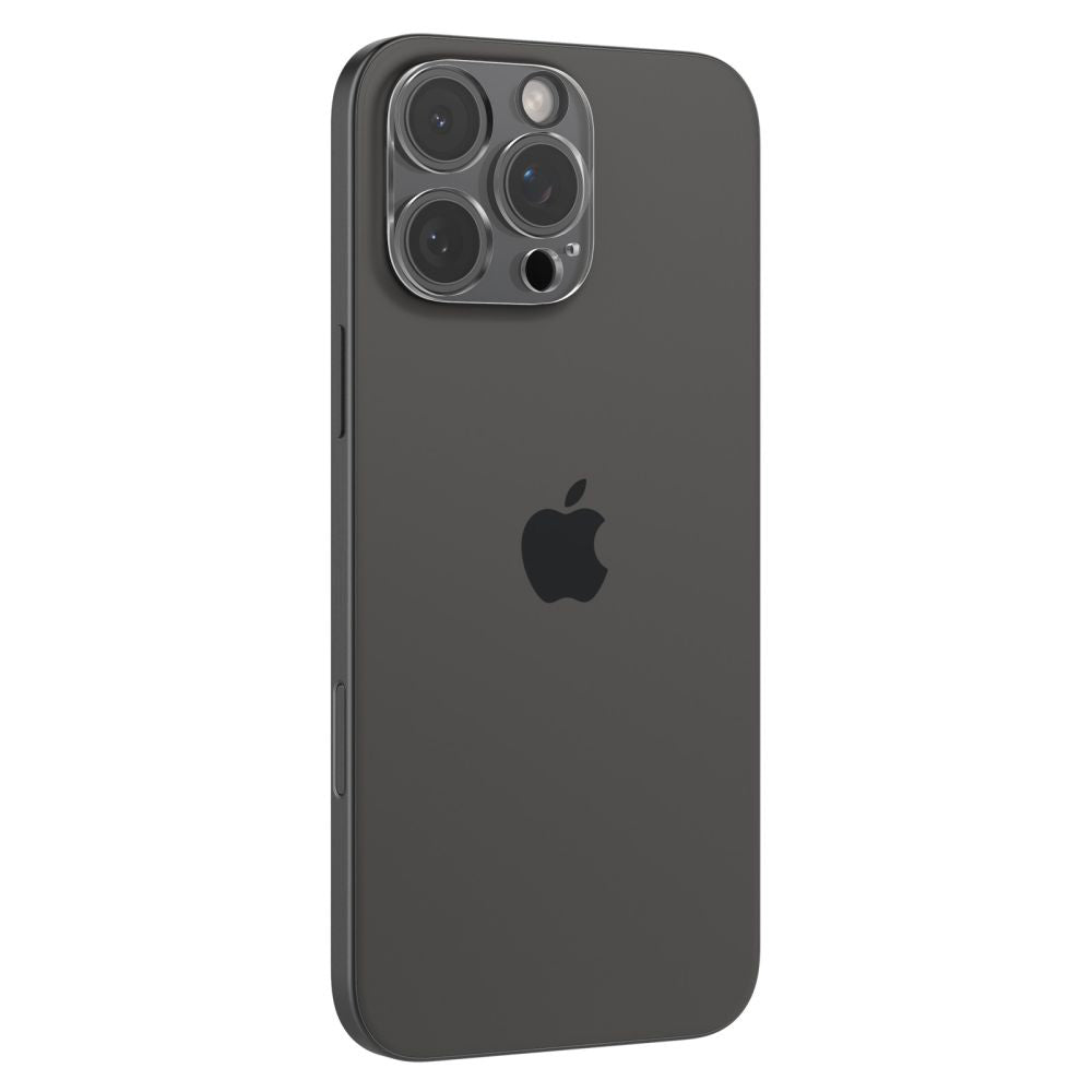 Folie de protectie Camera Spate Spigen GlastR Optik pentru Apple iPhone 16 Pro Max, Sticla Securizata, Set 2 bucati, Transparenta AGL05761