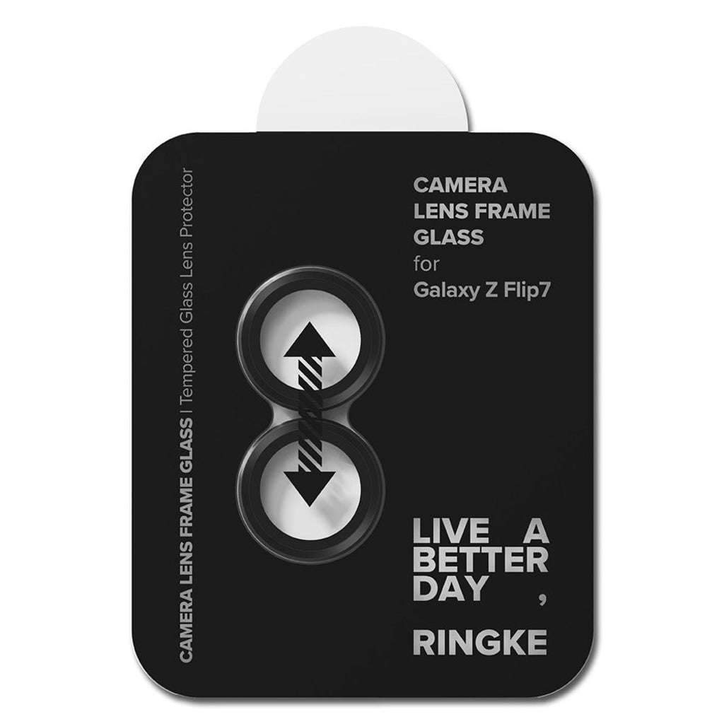 Folie de protectie Camera Spate Ringke pentru Samsung Galaxy Z Flip7 F766, Sticla Securizata, Set 2 bucati, Neagra