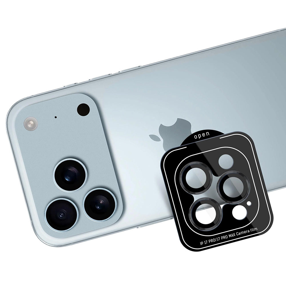 Folie de protectie Camera Spate 3MK Protection Pro pentru Apple iPhone 17 Pro Max / 17 Pro, Sticla Securizata, Neagra