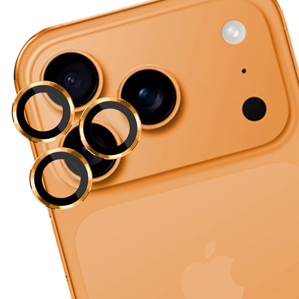 Folie de protectie Camera Spate 3MK Protection Pro pentru Apple iPhone 17 Pro Max / 17 Pro, Sticla Securizata, Portocalie