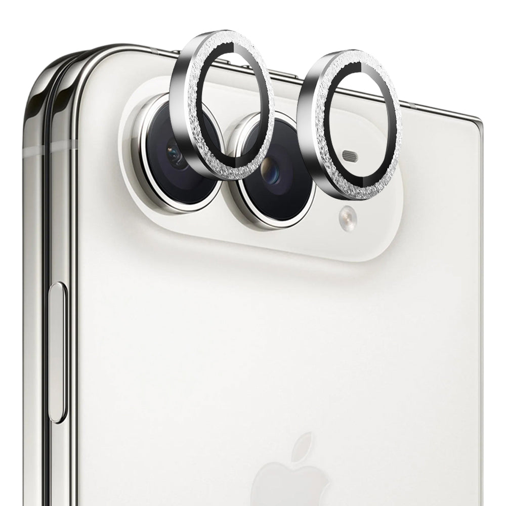 Folie de protectie Camera Spate Blueo Diamond pentru Apple iPhone Duo, Sticla Securizata, Argintie