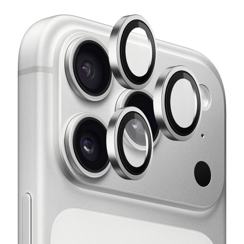 Folie de protectie Camera Spate Blueo Metal Frame pentru Apple iPhone 18 Pro / 18 Pro Max, Sticla Securizata, Argintie