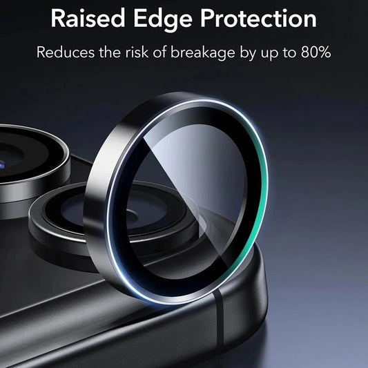 Folie de protectie Camera Spate ESR Armorite pentru Apple iPhone 17 Pro Max, Sticla Securizata, Set 2 bucati, Neagra