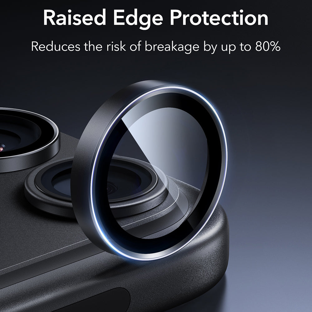 Folie de protectie Camera Spate ESR Armorite pentru Apple iPhone 18 Pro / 18 Pro max, Sticla Securizata, Set 2 bucati, Neagra