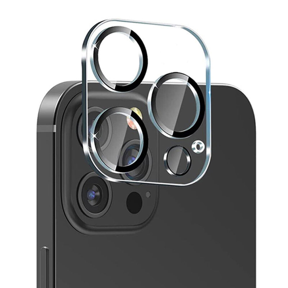 Folie de protectie Camera Spate Lito S+ pentru Apple iPhone 14 Pro Max / 14 Pro, Sticla Securizata, Neagra