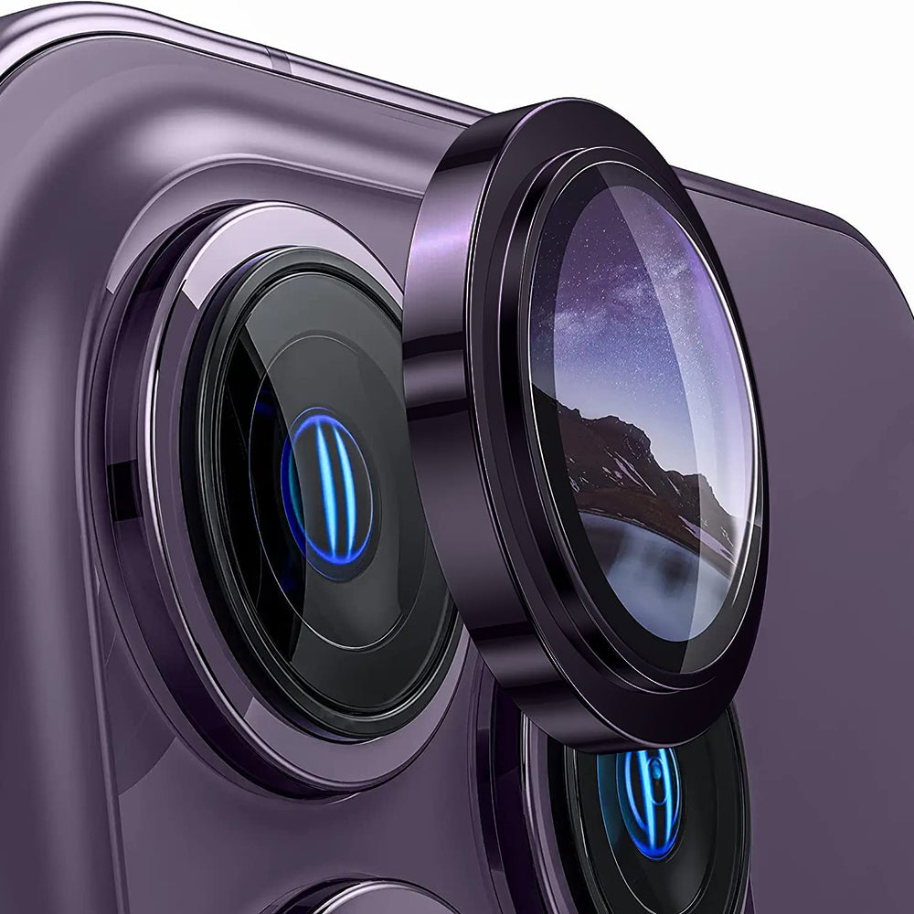 Folie de protectie Camera Spate Lito S+ pentru Apple iPhone 14 Pro, Sticla Securizata, Mov