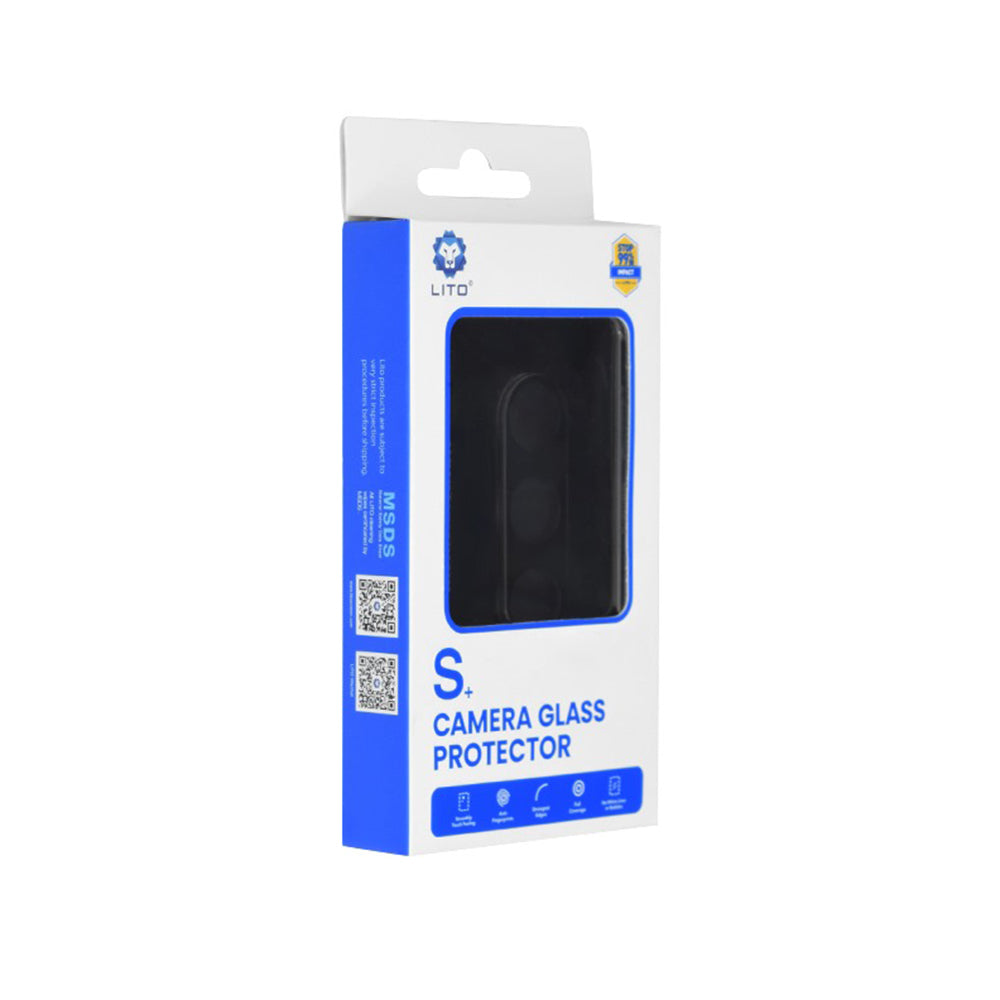 Folie de protectie Camera Spate Lito S+ pentru Samsung Galaxy S24+ S926, Sticla Securizata, Neagra
