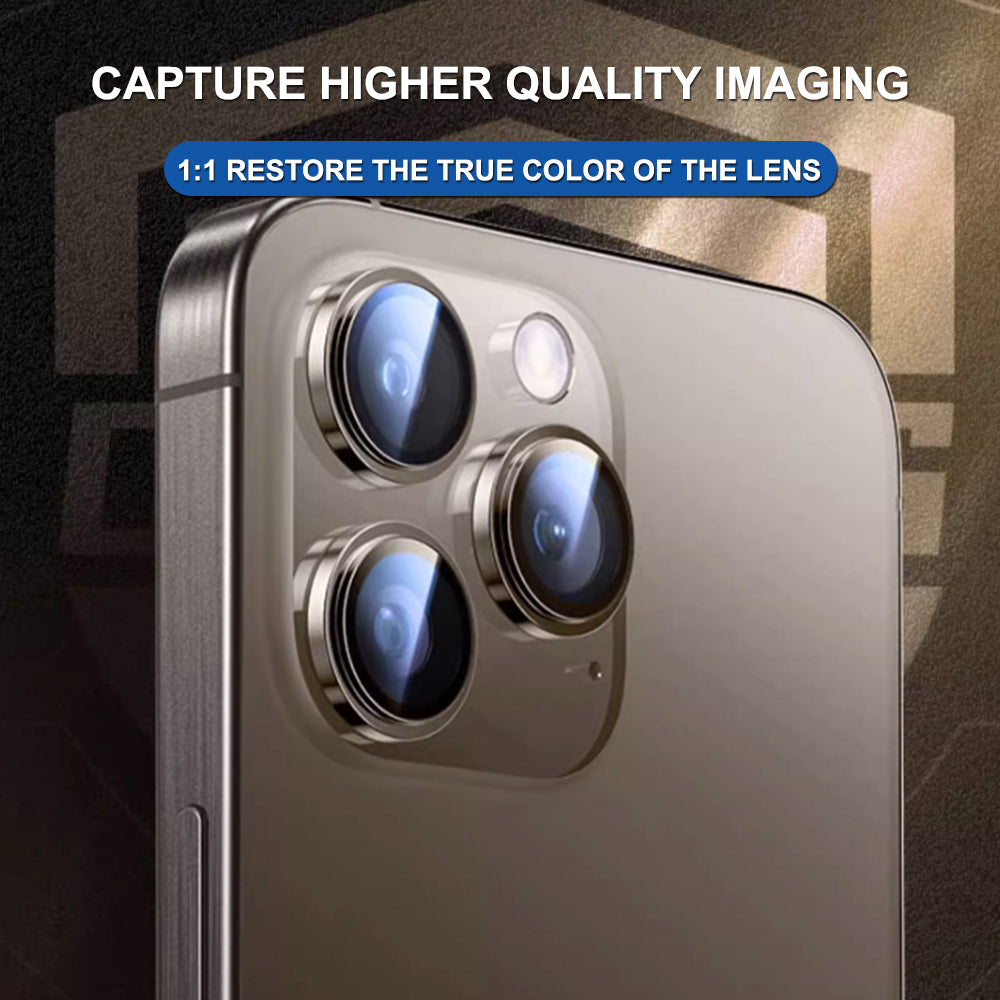 Folie de protectie Camera Spate Lito Titanium AR pentru Apple iPhone 17 Pro Max / 17 Pro, Sticla Securizata, Argintie