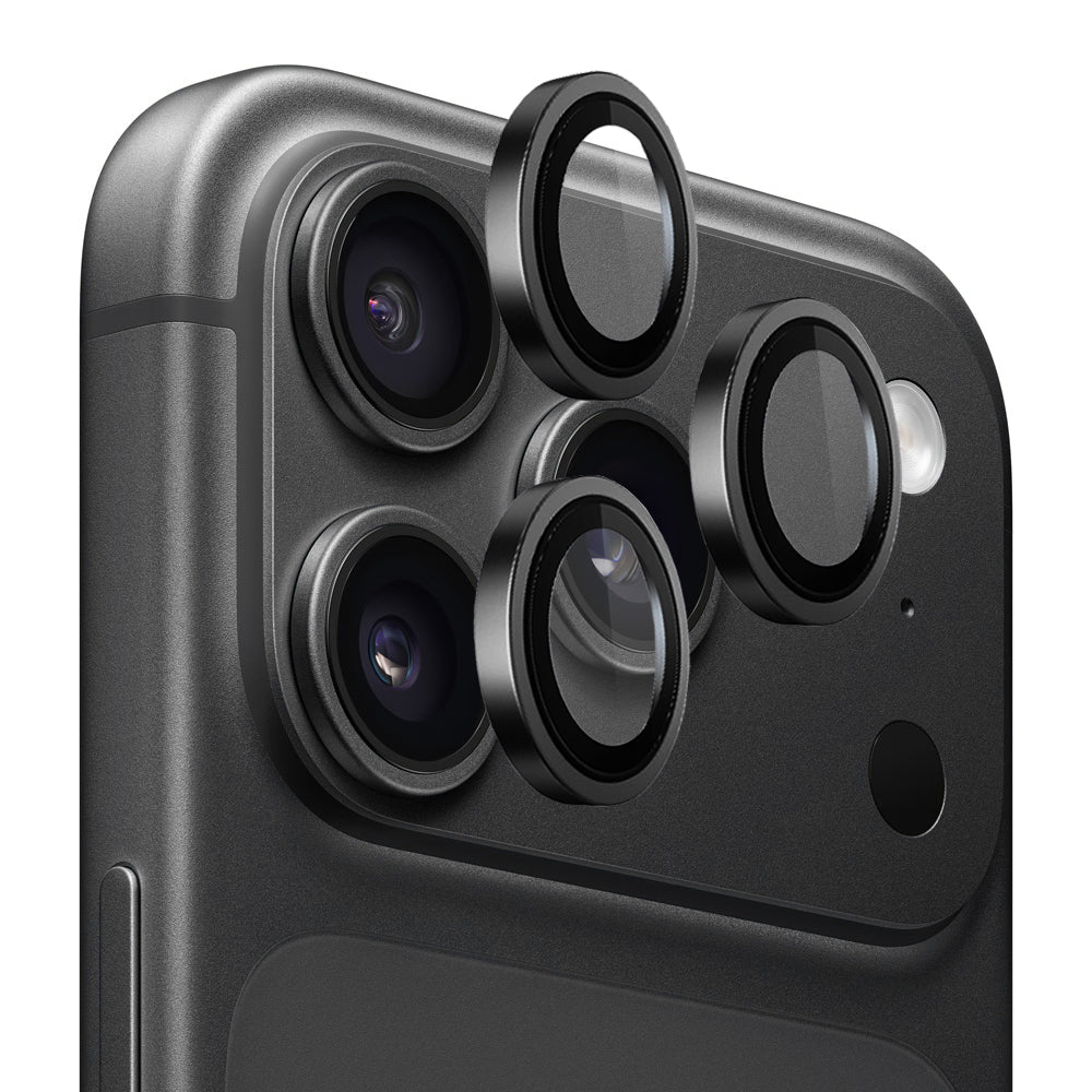 Folie de protectie Camera Spate Lito Titanium AR pentru Apple iPhone 18 Pro / 18 Pro Max, Sticla Securizata, Neagra
