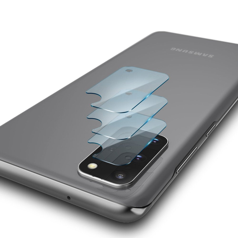 Folie de protectie Camera Spate Ringke IDGL pentru Samsung Galaxy S20+ 5G G986 / S20+ G985, Sticla Securizata, Set 3 bucati, Transparenta