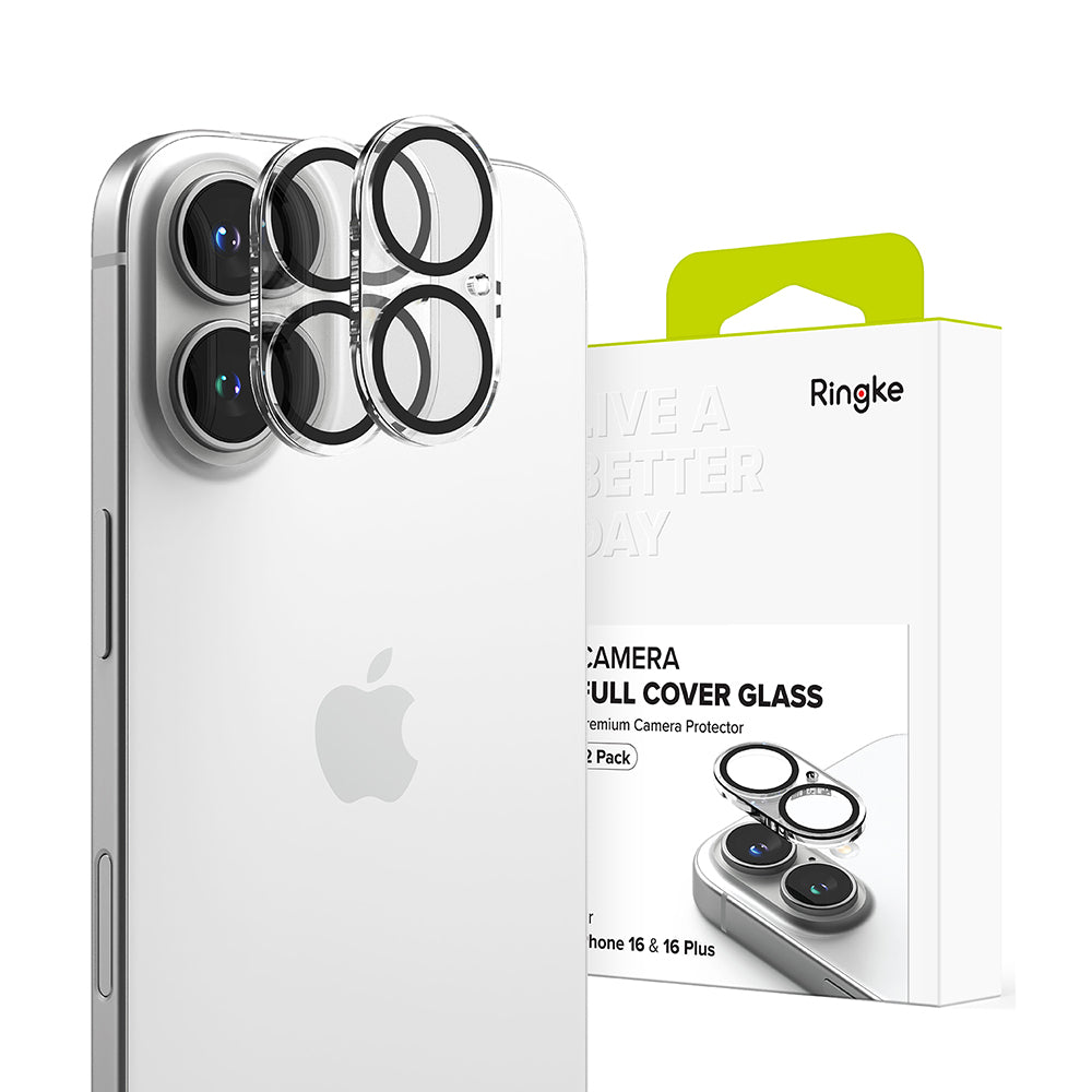 Folie de protectie Camera Spate Ringke pentru Apple iPhone 16 Plus / 16, Sticla Securizata, Set 2 bucati, Transparenta