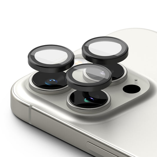 Folie de protectie Camera Spate Ringke pentru Apple iPhone 16 Pro Max / 16 Pro, Sticla Securizata, Set 2 bucati, Neagra