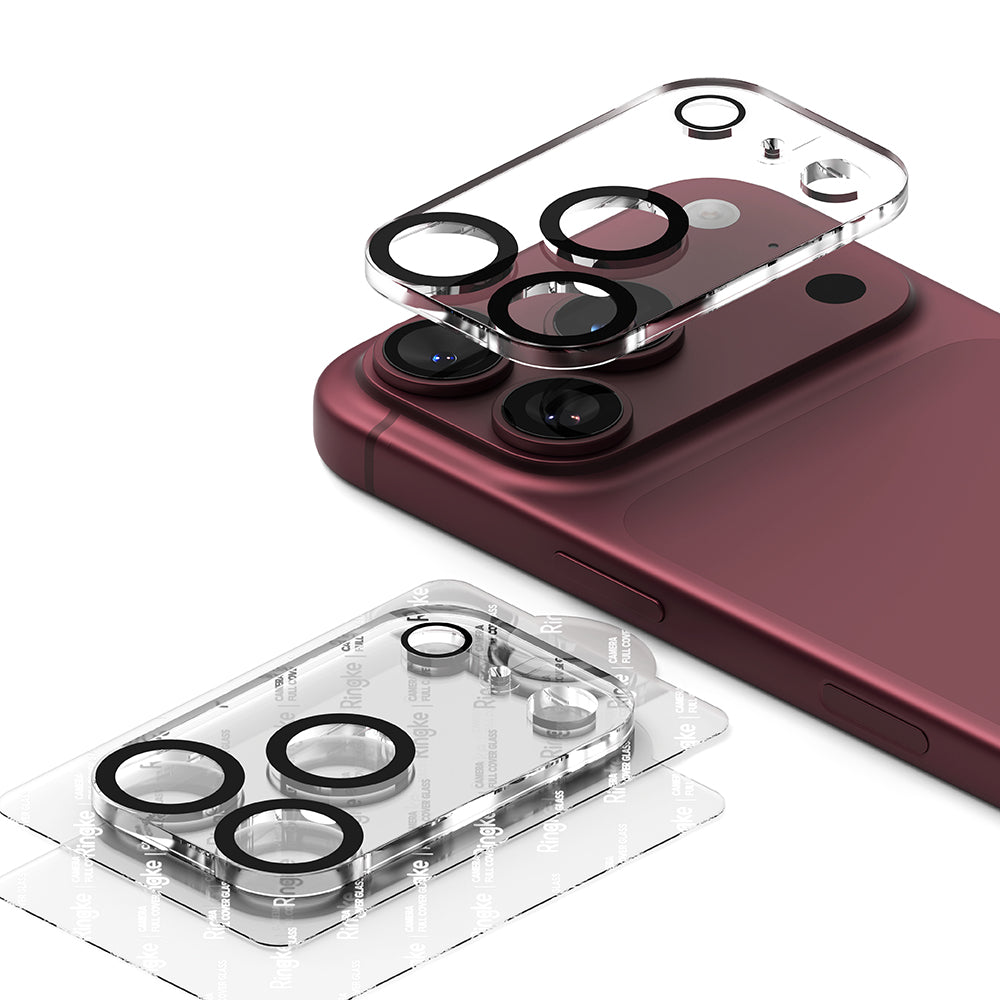 Folie de protectie Camera Spate Ringke pentru Apple iPhone 18 Pro Max, Sticla Securizata, Set 2 bucati, Transparenta