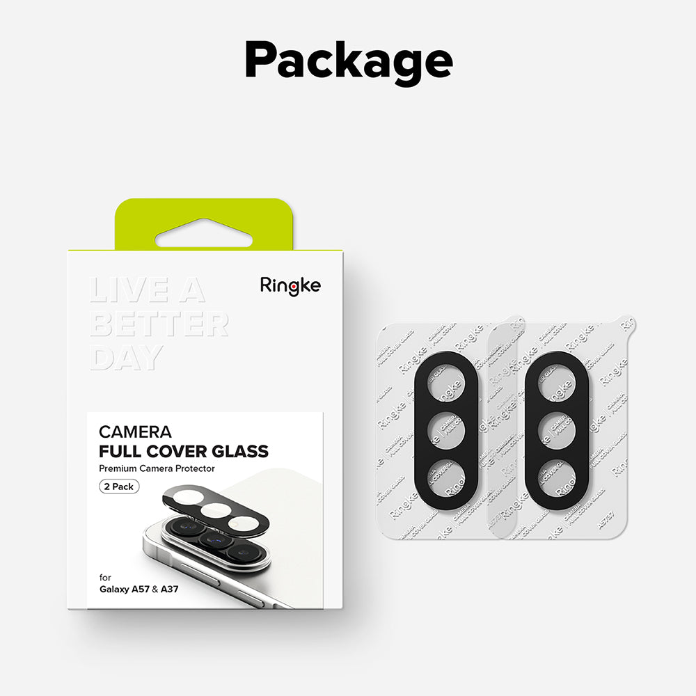 Folie de protectie Camera Spate Ringke pentru Samsung Galaxy A57 5G / A37 5G, Sticla Securizata, Set 2 bucati, Transparenta