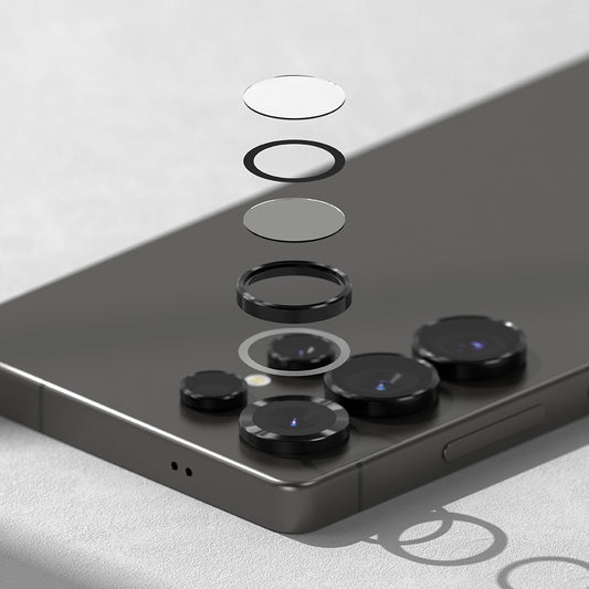 Folie de protectie Camera Spate Ringke pentru Samsung Galaxy S25 Ultra S938, Sticla Securizata, Neagra