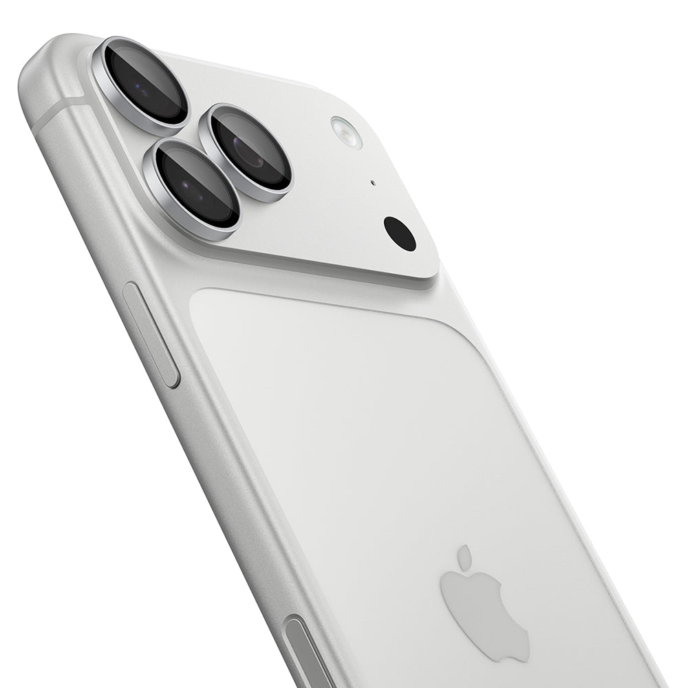 Folie de protectie Camera Spate Spigen GlastR EZ FIT Optik Pro pentru Apple iPhone 18 Pro / 18 Pro Max, Sticla Securizata, Set 2 bucati, Argintie