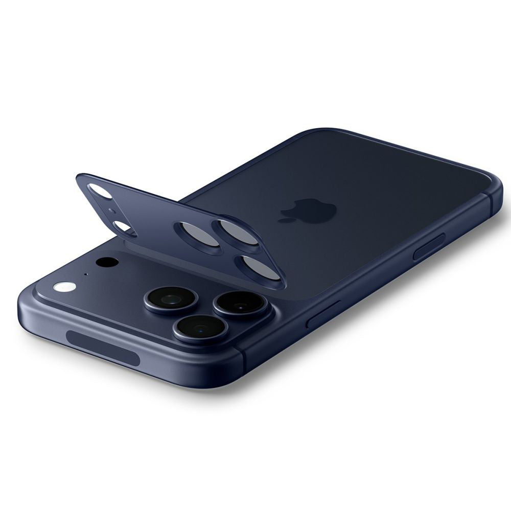 Folie de protectie Camera Spate Spigen GlastR EZ FIT Optik Pro XL pentru Apple iPhone 17 Pro Max, Sticla Securizata, Albastra AGL10651