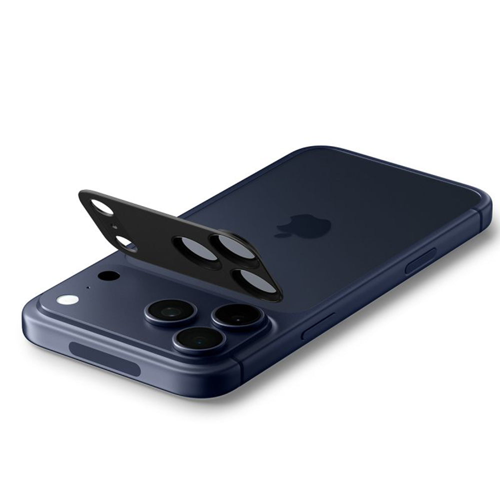 Folie de protectie Camera Spate Spigen GlastR EZ FIT Optik Pro XL pentru Apple iPhone 17 Pro Max, Sticla Securizata, Neagra AGL10649
