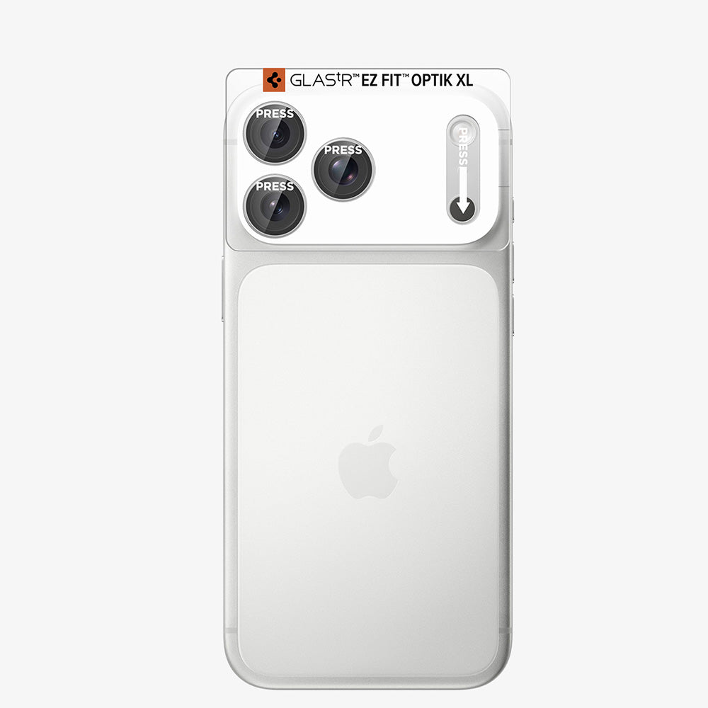Folie de protectie Camera Spate Spigen GlastR EZ FIT Optik Pro XL pentru Apple iPhone 18 Pro, Sticla Securizata, Argintie AGL12038