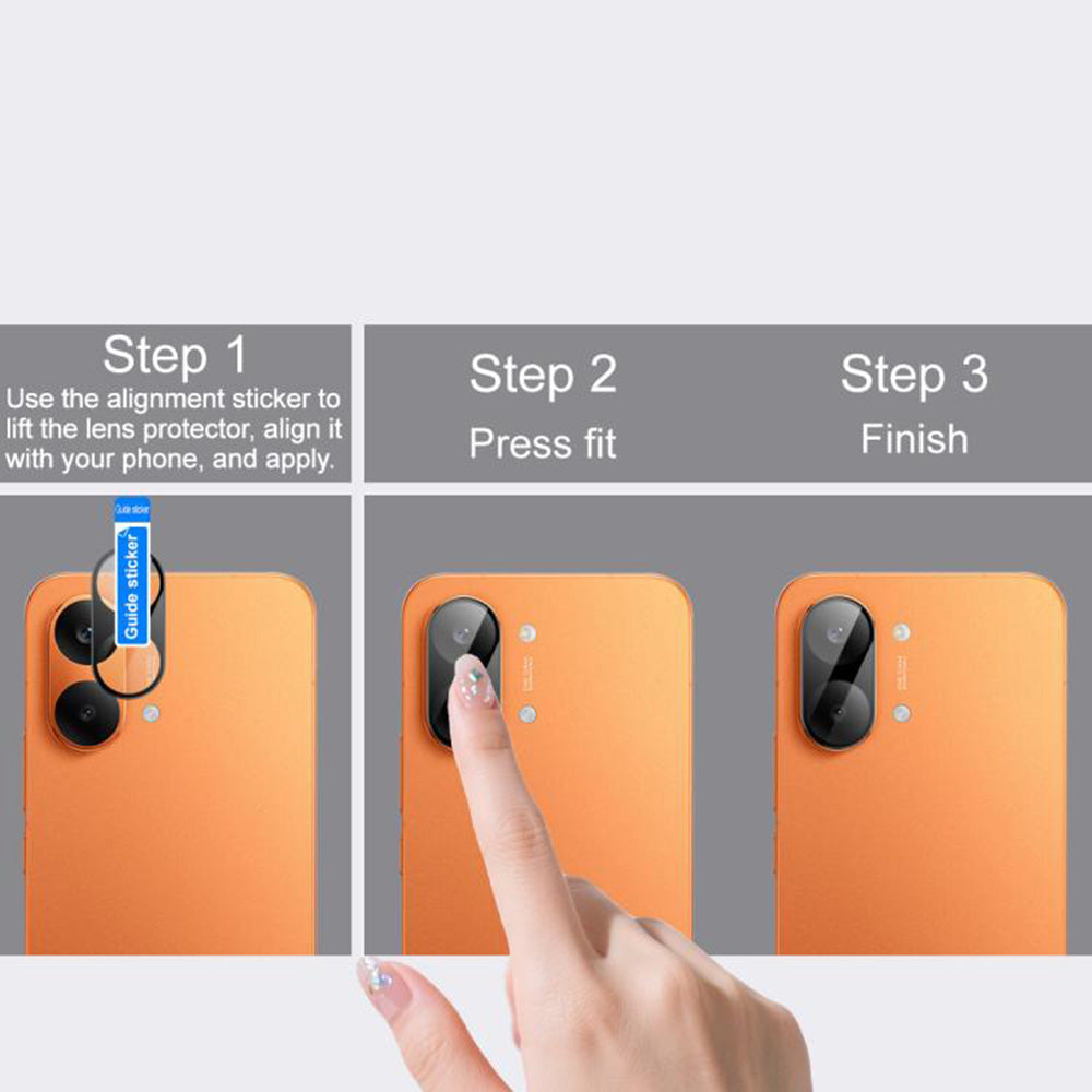 Folie de protectie Camera Spate Techsuit pentru Xiaomi Poco X8 Pro Max, Sticla Securizata, Neagra