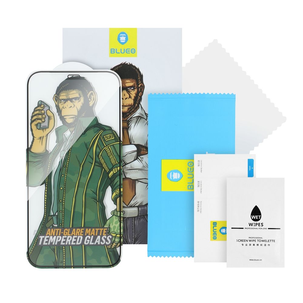 Folie de protectie Ecran Privacy Blueo pentru Apple iPhone 15 Pro Max, Sticla Securizata, Full Glue, 5D