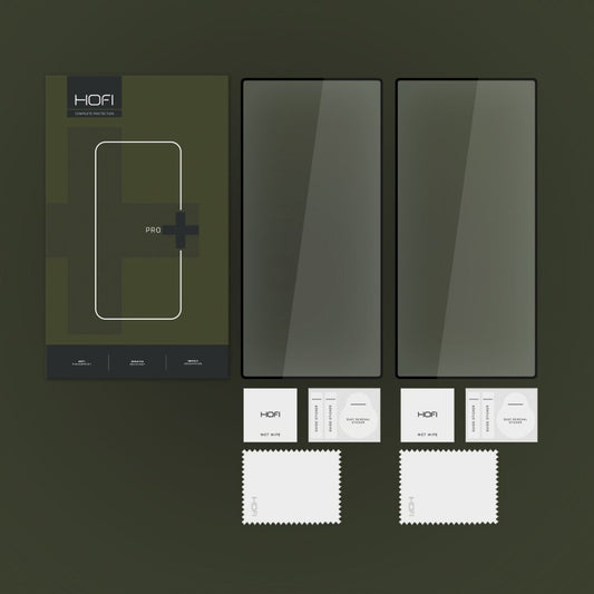 Folie de protectie Ecran HOFI Glass PRO+ pentru Samsung Galaxy S24 Ultra S928, Sticla Securizata, Full Glue, Set 2 bucati, 2.5D, Neagra