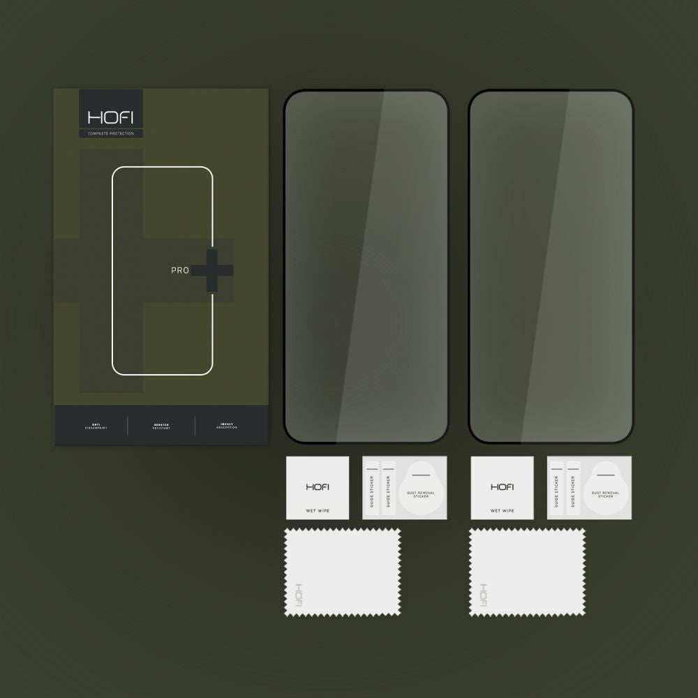 Folie de protectie Ecran HOFI Glass PRO+ pentru Samsung Galaxy A55 5G A556 / A35 5G A356, Sticla Securizata, Full Glue, Set 2 bucati, 2.5D, Neagra