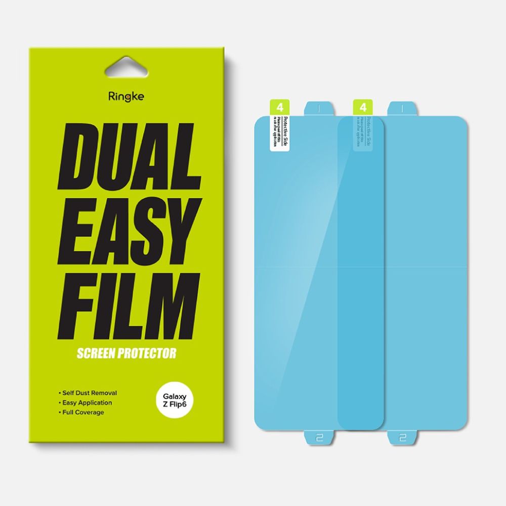 Folie de protectie Ecran Interior Ringke Dual Easy pentru Samsung Galaxy Z Flip6 F741, Plastic, Set 2 bucati