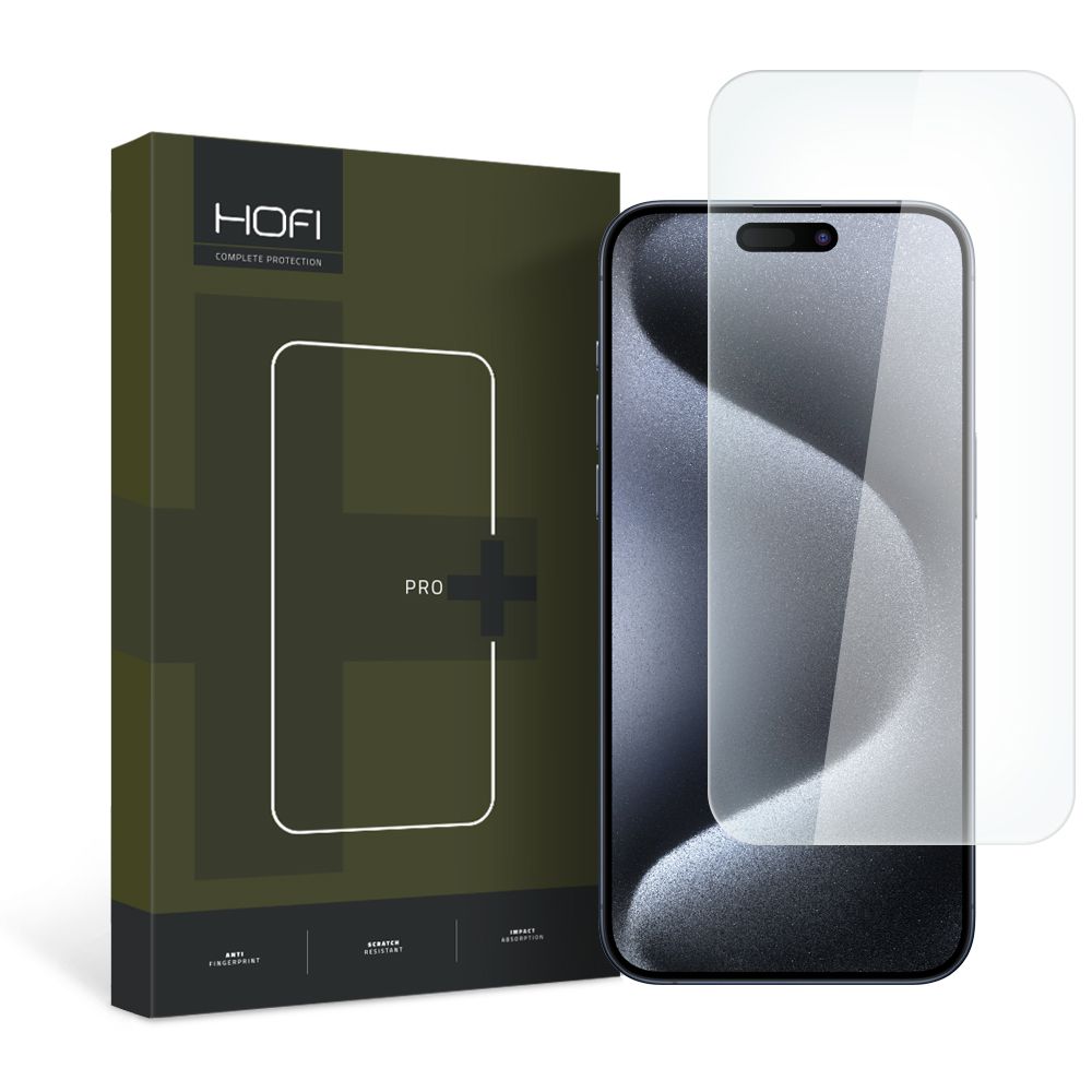 Folie de protectie Ecran HOFI PRO+ pentru Apple iPhone 15, Sticla Securizata, Full Glue, 2.5D