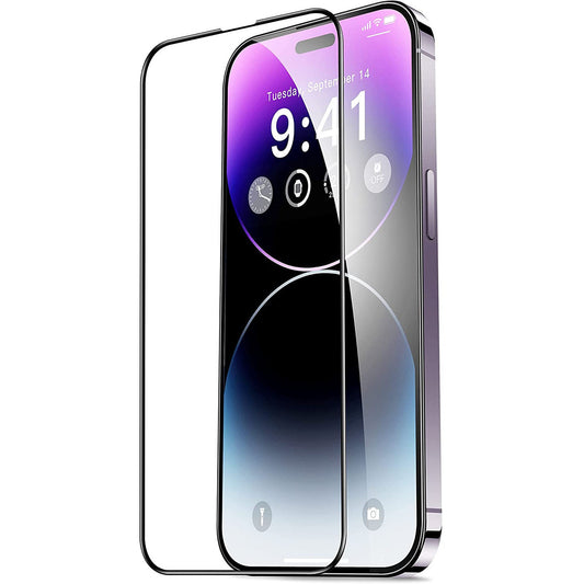 Folie de protectie Ecran Veason PRO pentru Apple iPhone 14 Pro, Sticla Securizata, Full Glue, 6D, Neagra