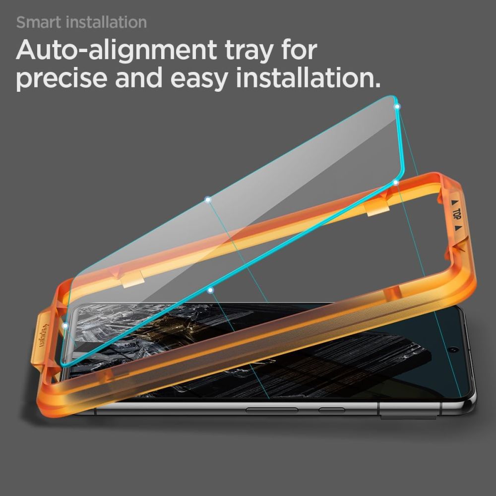 Folie de protectie Ecran Spigen GlastR Align Master pentru Google Pixel 8 Pro, Sticla Securizata, Full Glue, Set 2 bucati