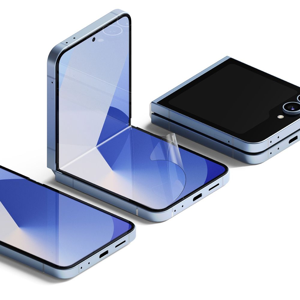 Folie de protectie Ecran Interior Ringke Dual Easy pentru Samsung Galaxy Z Flip6 F741, Plastic, Set 2 bucati