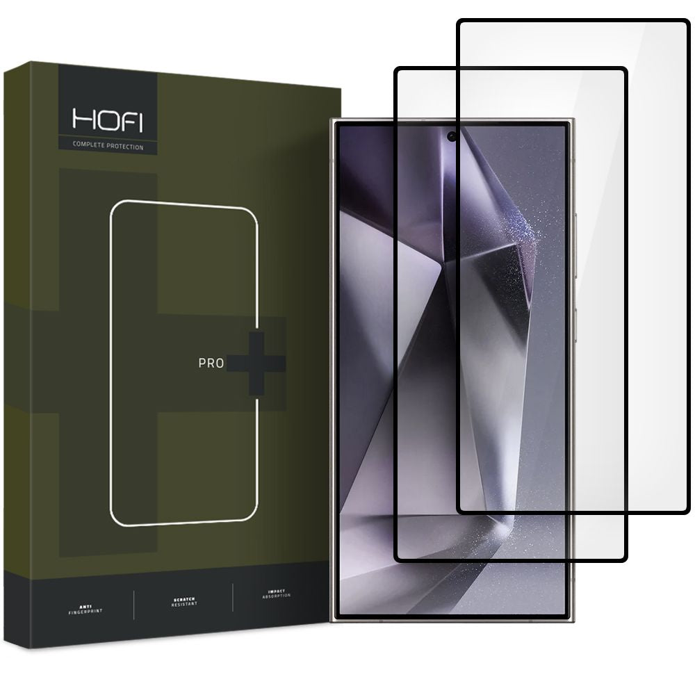 Folie de protectie Ecran HOFI Glass PRO+ pentru Samsung Galaxy S25 Ultra S938, Sticla Securizata, Full Glue, Set 2 bucati, Neagra