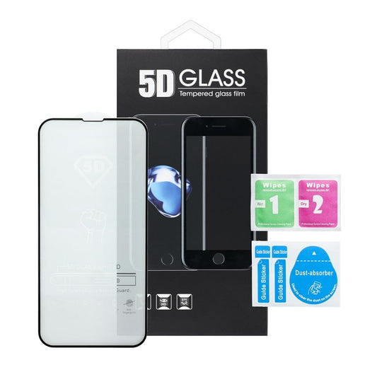 Folie de protectie Ecran OEM pentru Xiaomi Redmi Note 14S, Sticla Securizata, Full Glue, 5D, Neagra