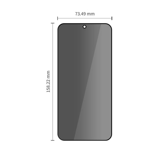 Folie de protectie Ecran Privacy Tech-Protect Spy+ pentru Samsung Galaxy A57 5G / A37 5G / S25 FE, Sticla Securizata, Full Glue, Set 2 bucati